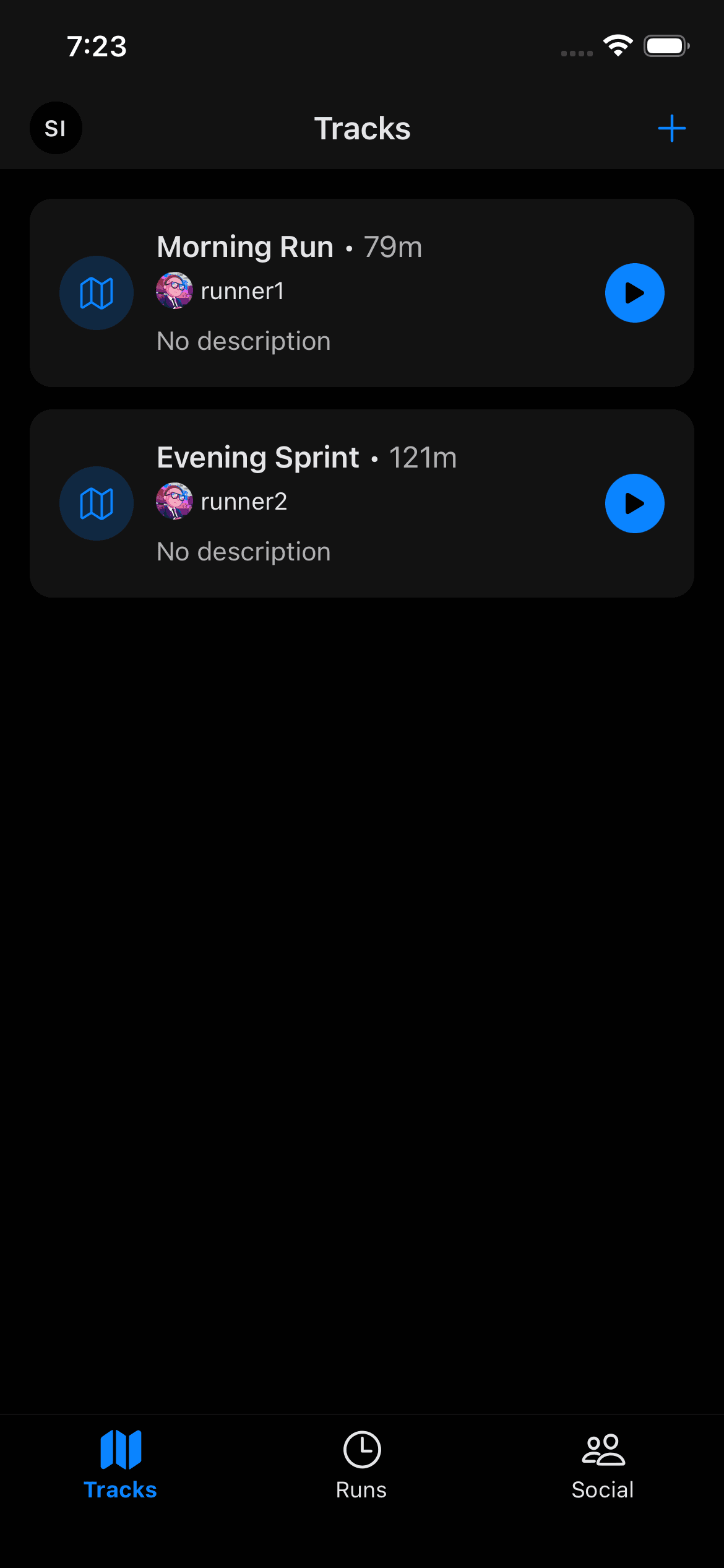Tracks Page