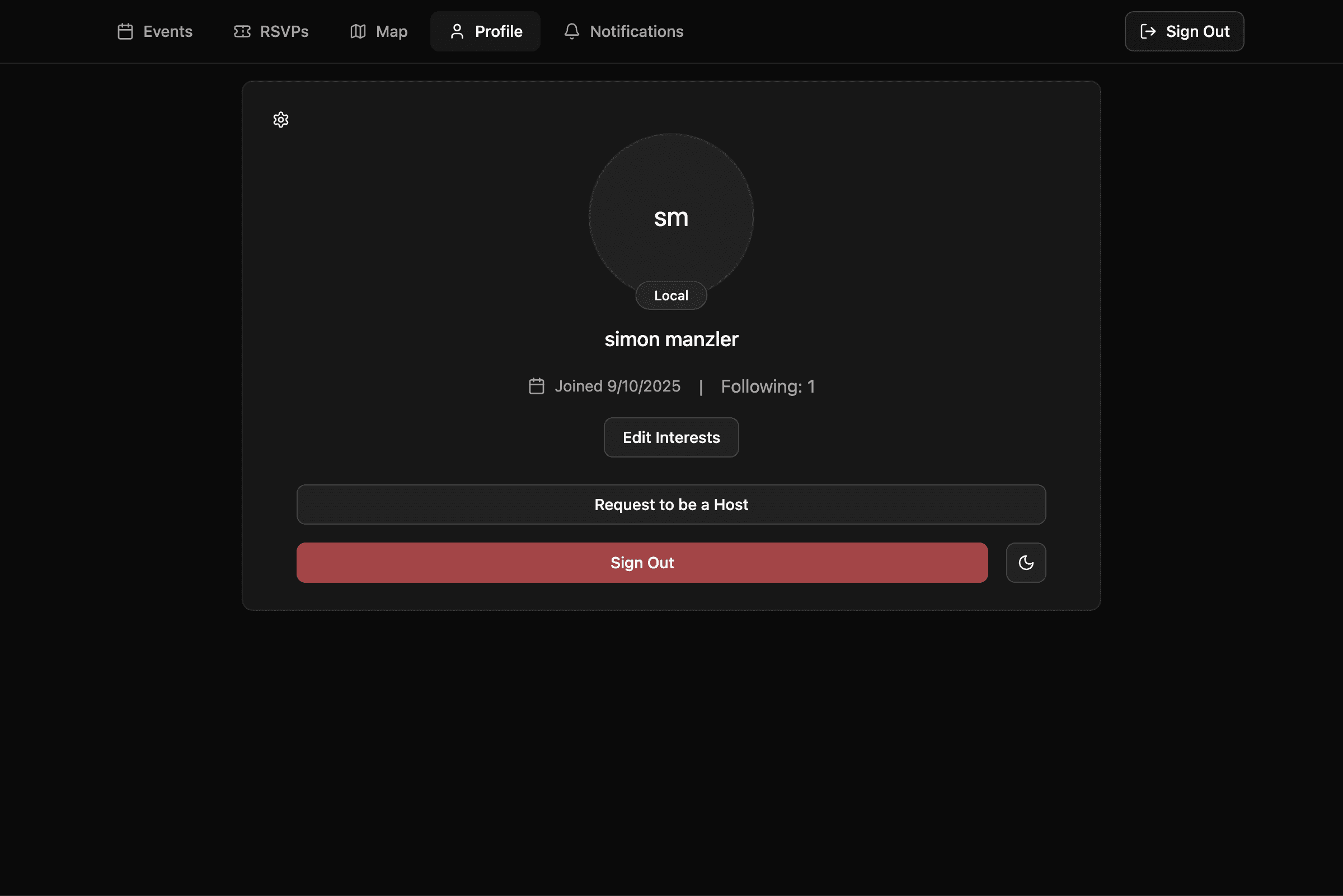Profile Page