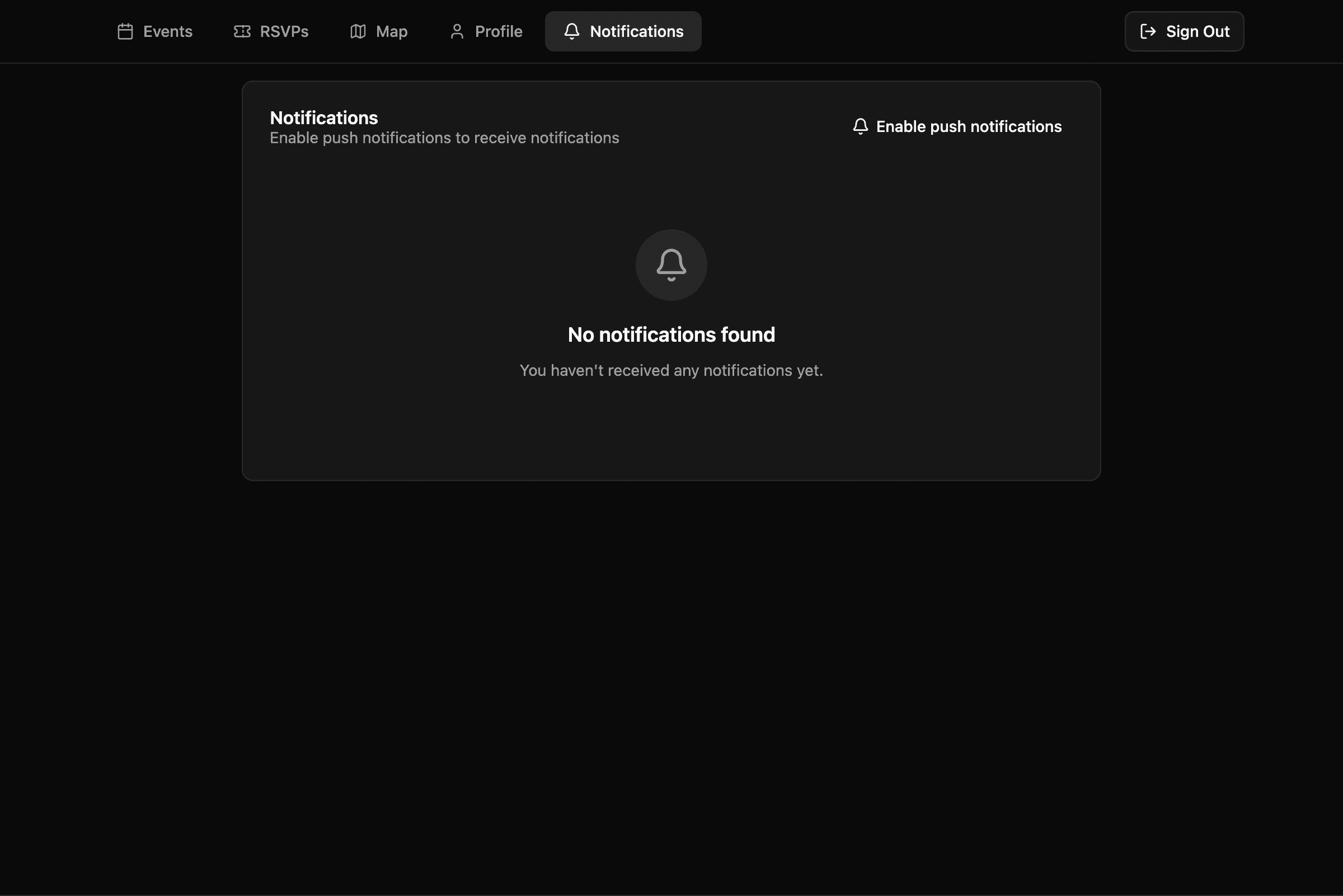 Notifications Page