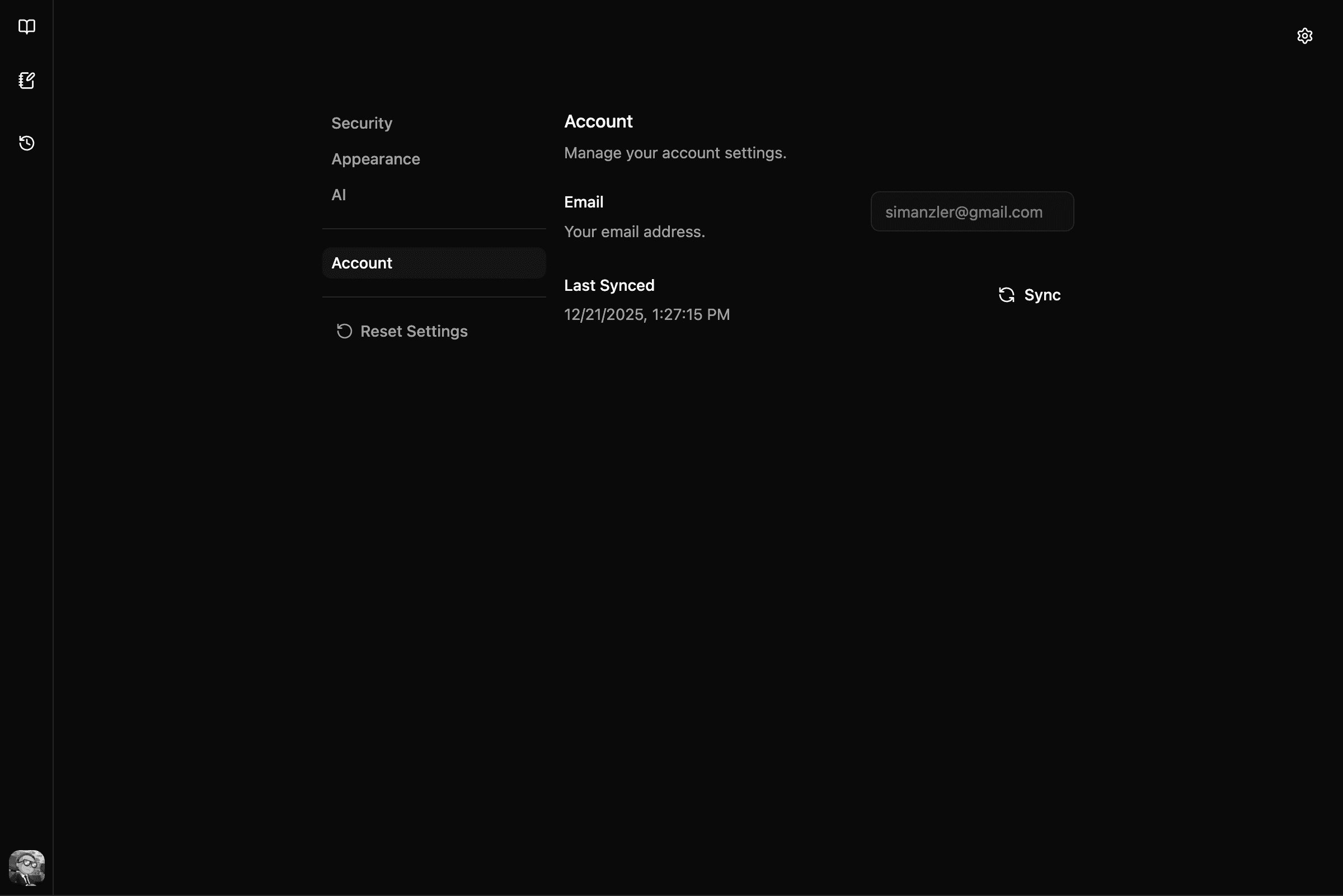 Account Settings